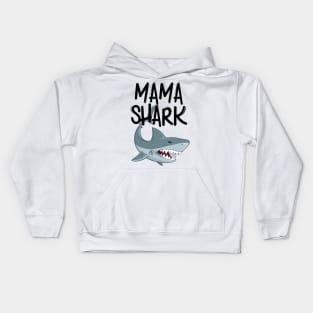 Mama Shark Funny Mothers Day Gifts Kids Hoodie